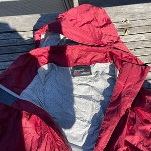 Packable red marmot rain jacket